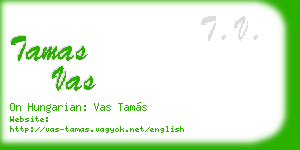 tamas vas business card